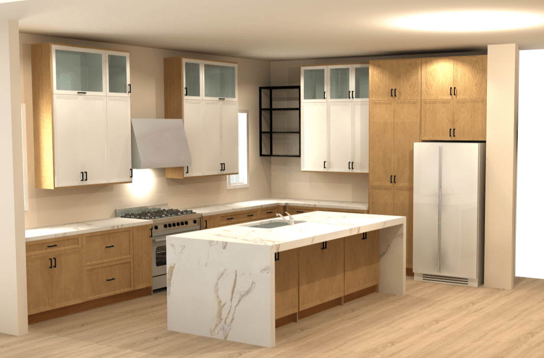 Free kitchen 3D design view